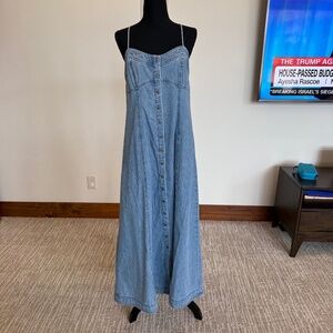 Free People | Dresses | Free People Just Jill Denim Maxi Dress | Poshmark